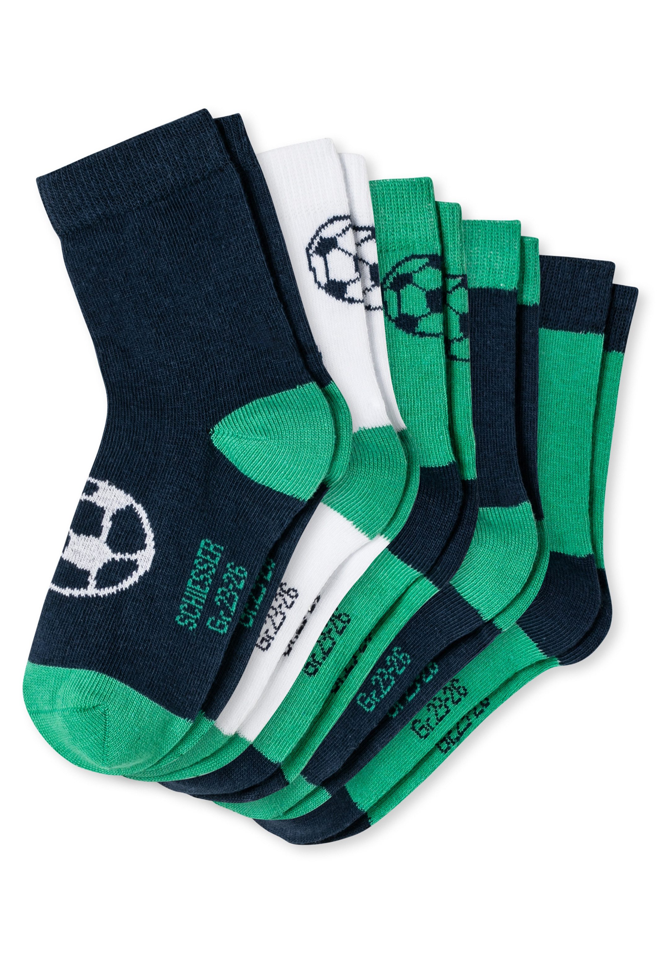 Schiesser Langsocken Fußball - 5 Paar (Spar-Set, 5-Paar) Kindersocken Jungen - Baumwolle