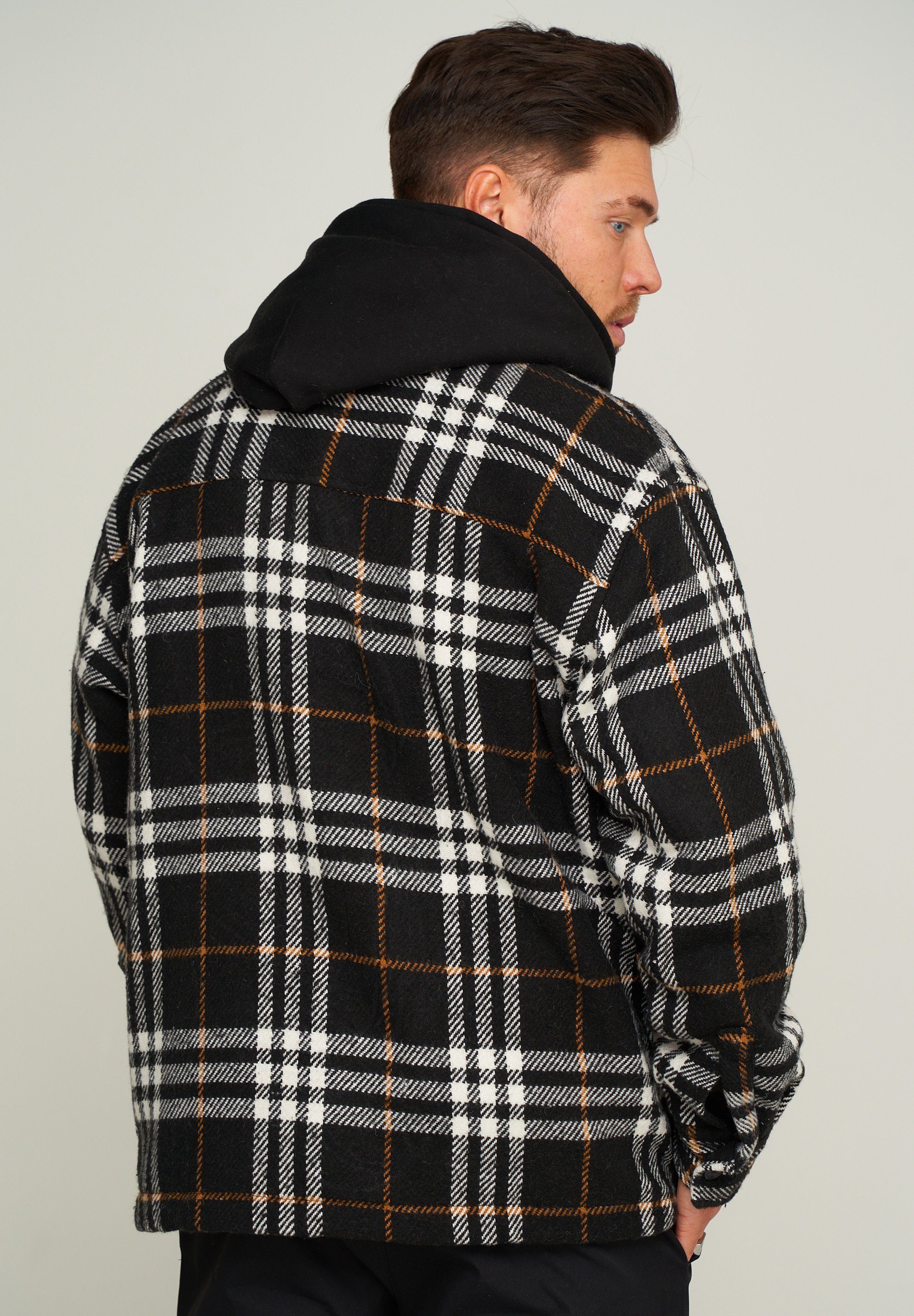 Flanell 2YJOENSUU Flanellhemd Black-White Oversized Premium 2Y