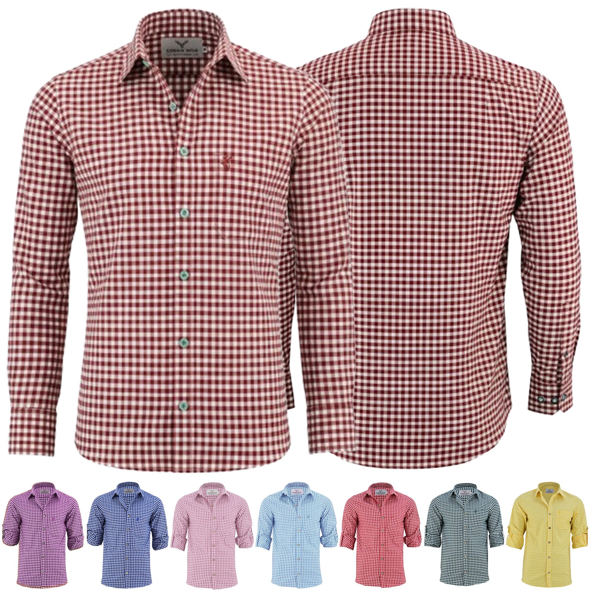 German Wear Trachtenhemd GW120x Trachtenhemd Langarm hemd Trachtenmode Hemd