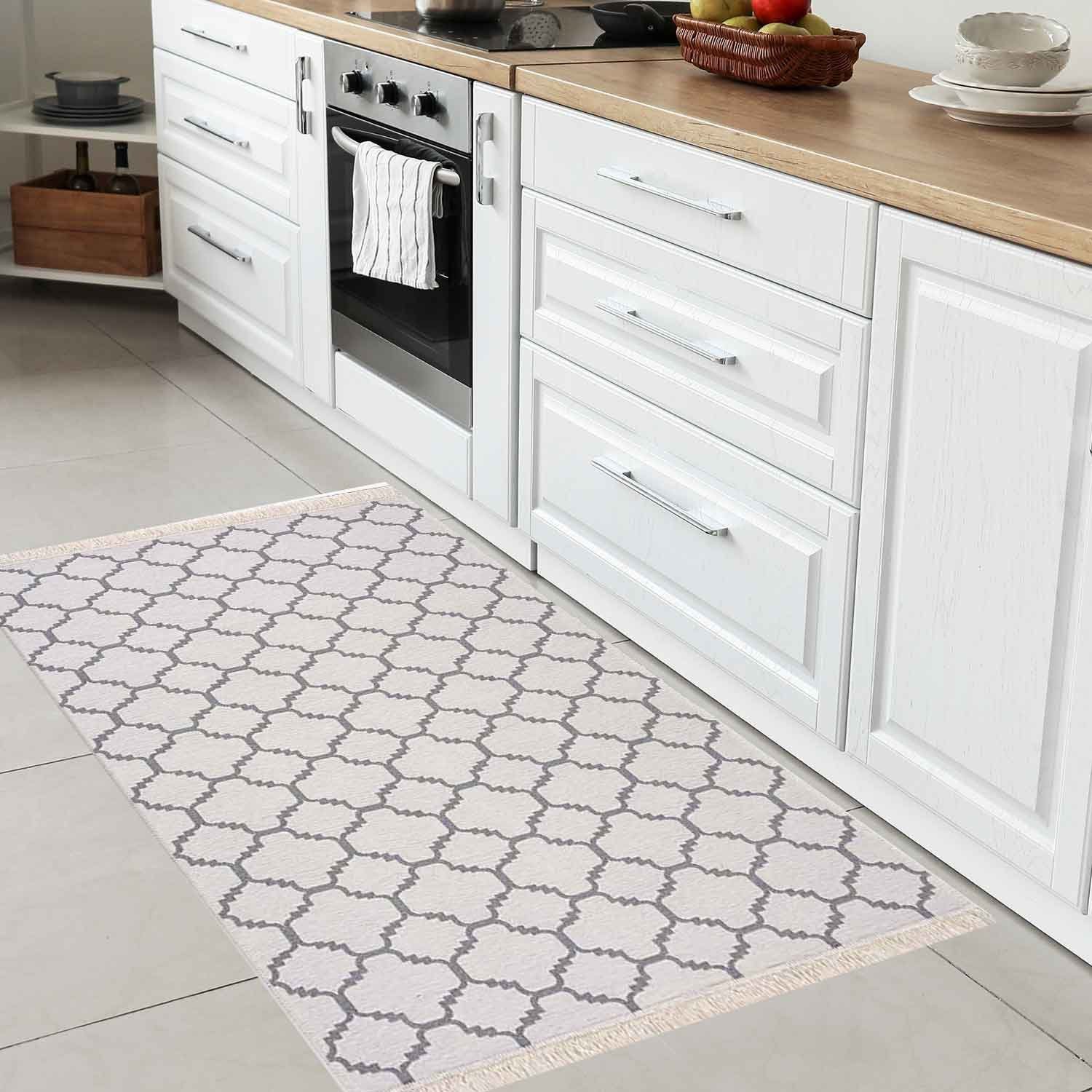Vimoda Küchenläufer Waschbar, Wendeteppich Modern Raute Motiv, Höhe: 5 mm, günstig online kaufen