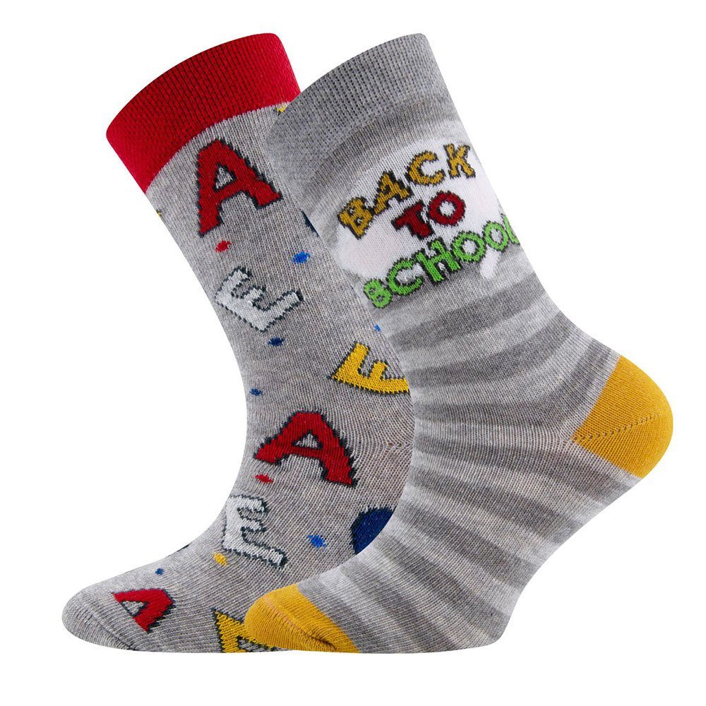 Socken Socken 2er Pack Back to School/Buchstaben