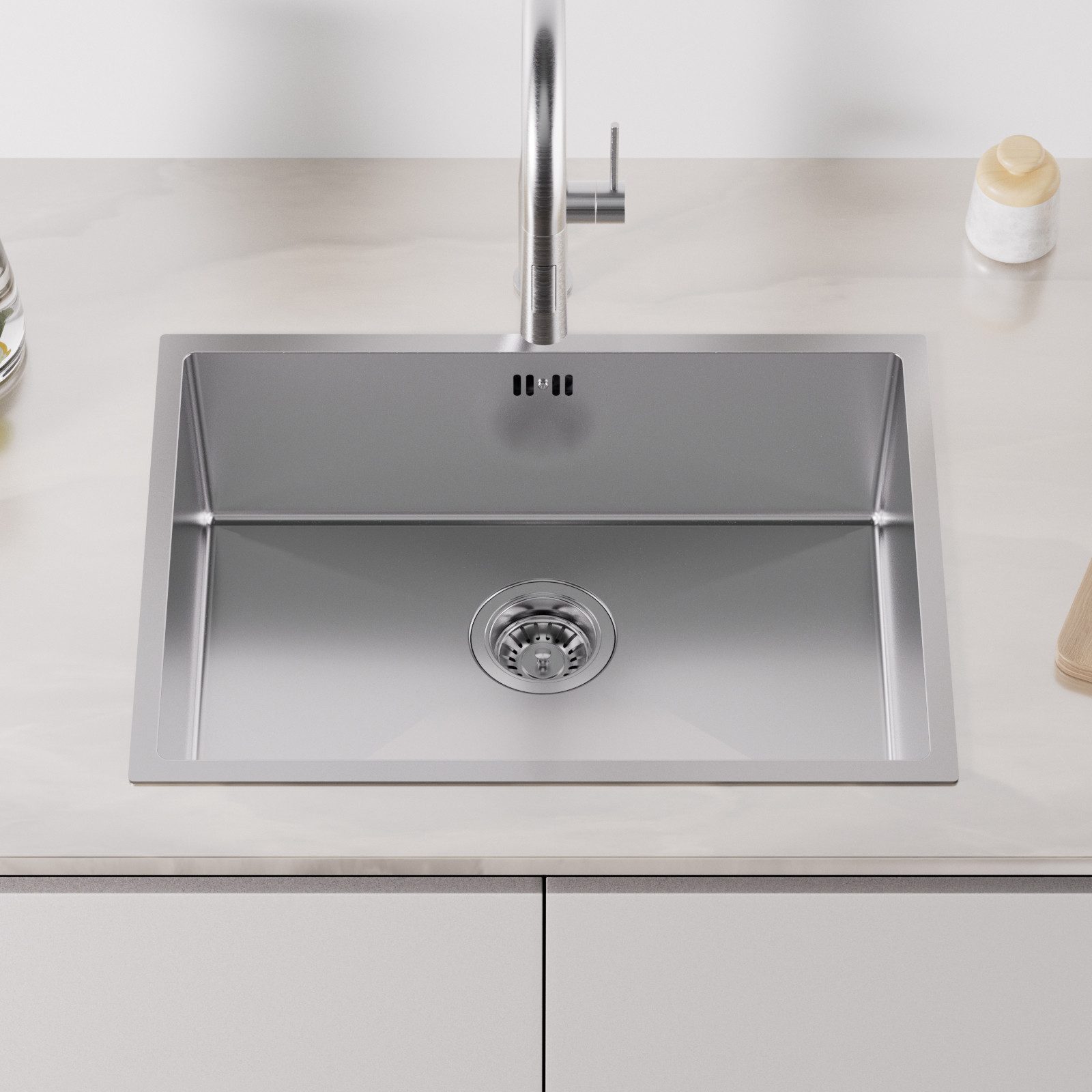 Auralum Max Küchenspüle Edelstahl Einbauspüle 60x44 günstig online kaufen