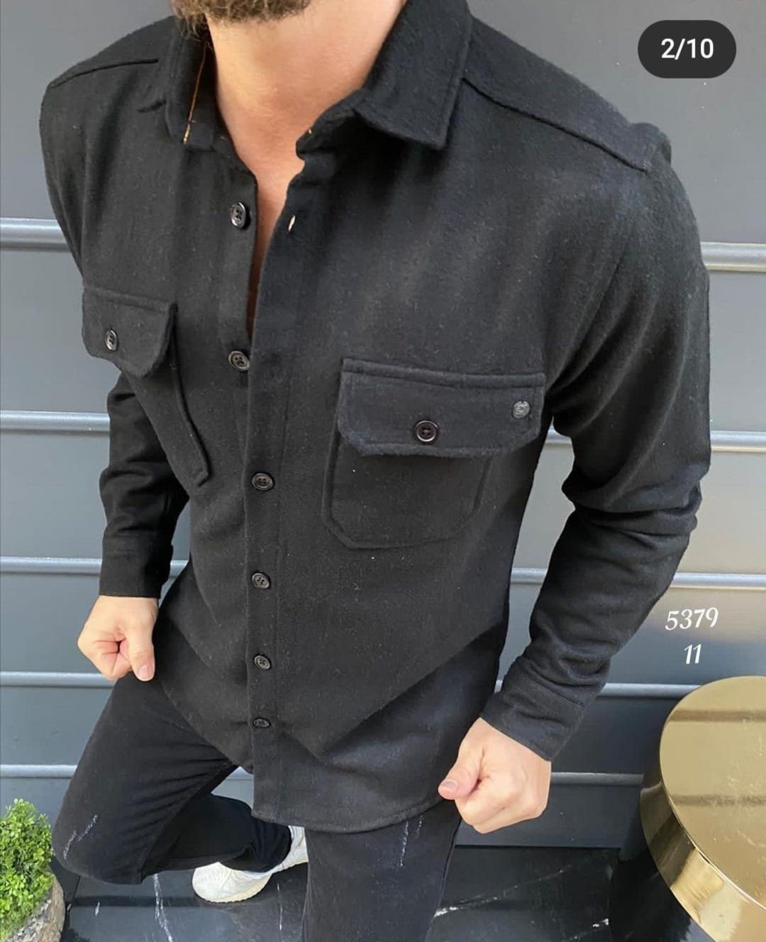 Megaman Jeans Jeanshemd Hemd Hemdjacke Freizeithemd Holzfällerhemd Unifarben Herren