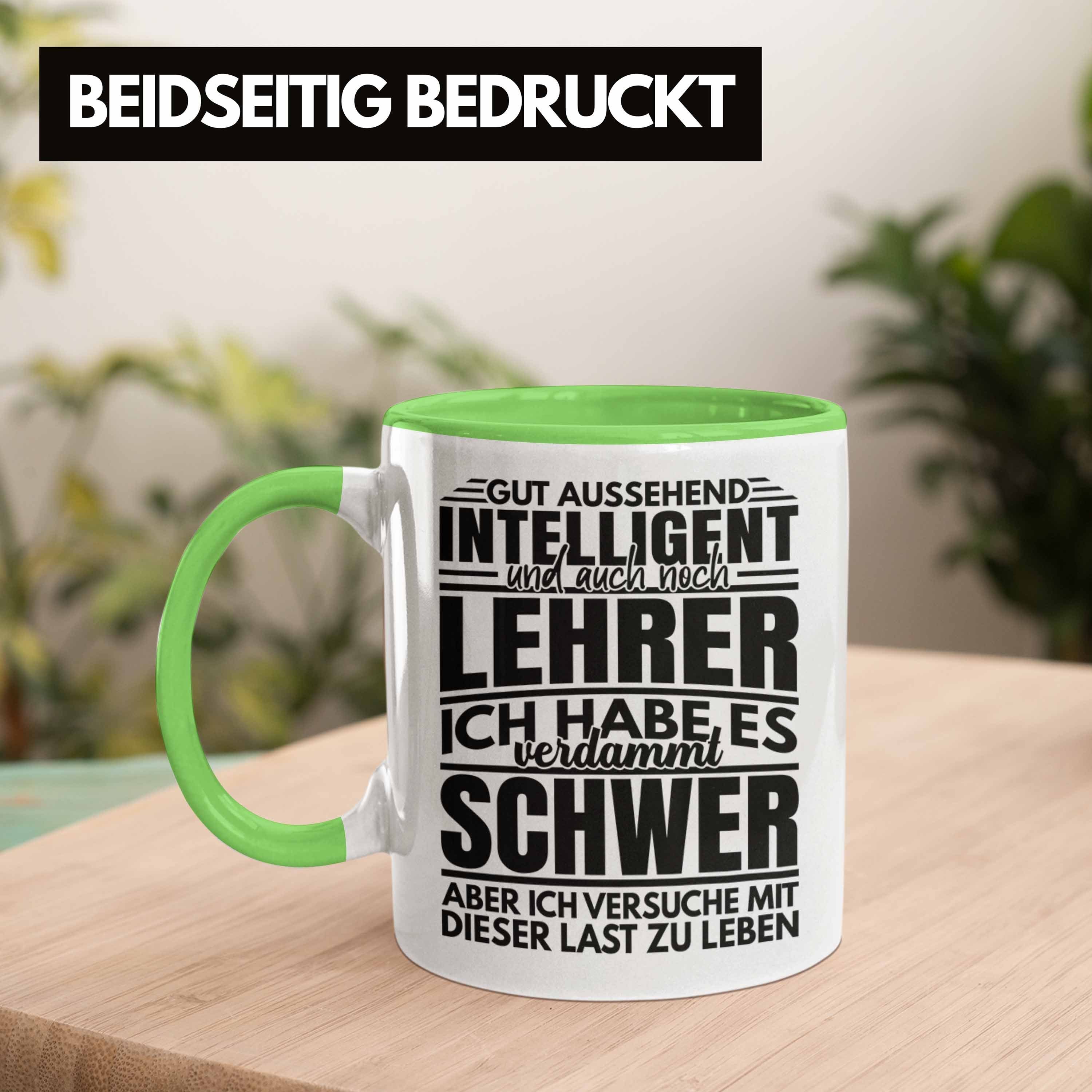 Trendation Tasse Trendation - Lehrer Spruch Abschied Spruch Abitur Lustiger Abi Tasse Grün Lehrer Abschiedsheschenk Geschenk