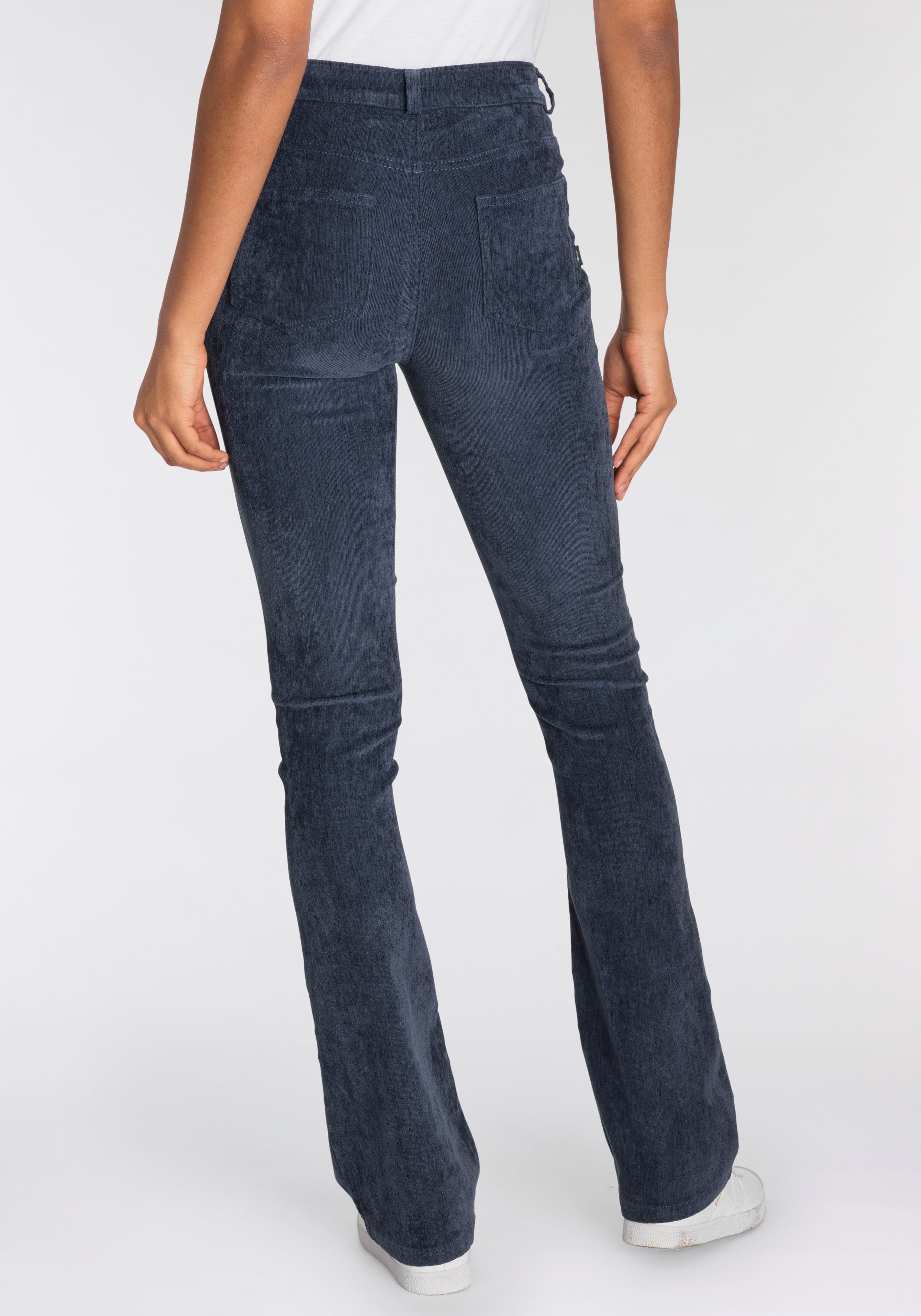 Bootcut High Arizona Waist jeansblau Ultrastretch Cordhose