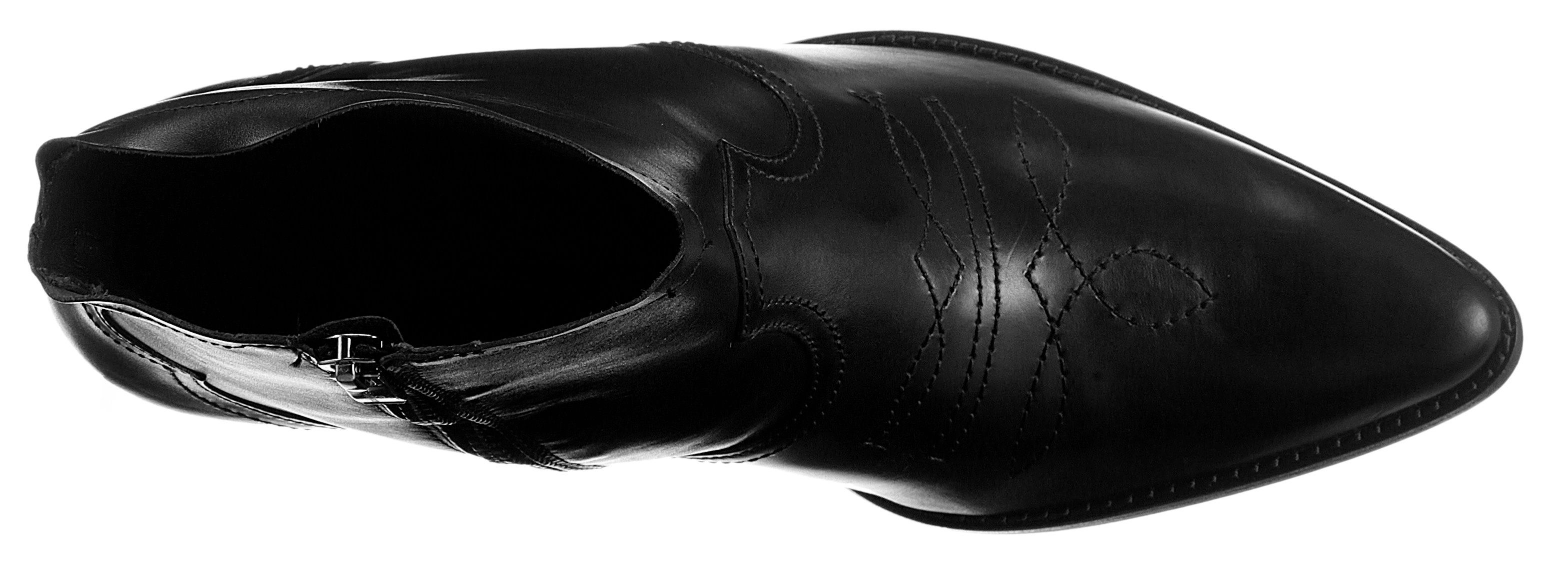 Paul Green zulaufender spitz in Form schwarz Westernstiefelette