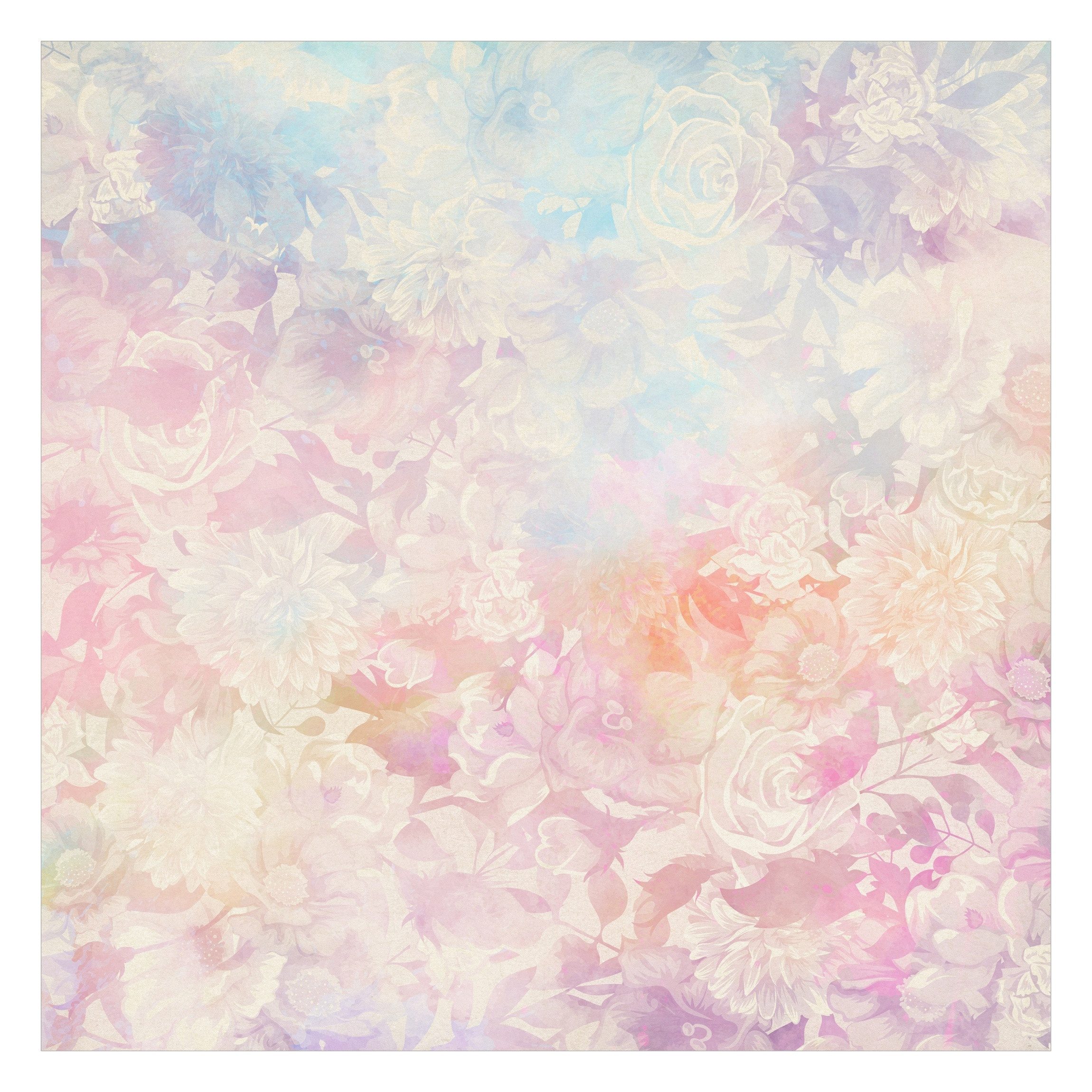 Bilderdepot24 Fototapete Rosen Blüten Pastell Blumen Natur Pflanzen Wanddeko, Glatt, Matt, (Vliestapete inkl. Kleister oder selbstklebend), Wohnzimmer Schlafzimmer Küche Flur Motivtapete Vliestapete Wandtapete