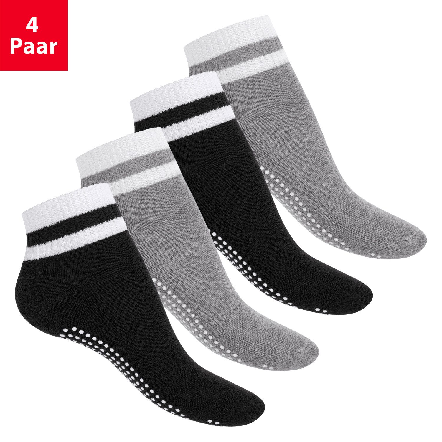 celodoro ABS-Socken Damen & Herren Yoga & Wellness Socken ABS Frotteesohle (4 Paar)