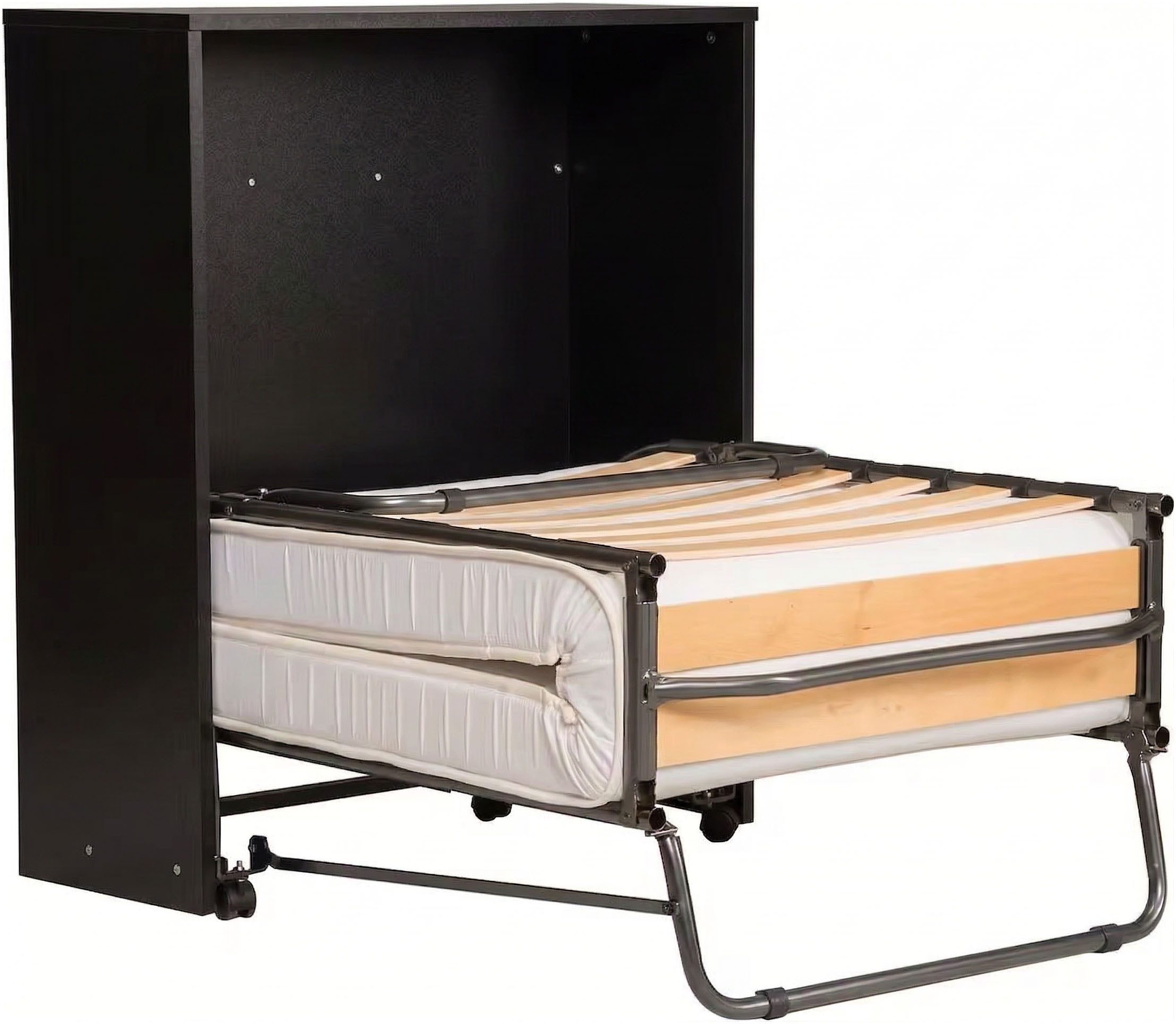 Home affaire Schrankbett Sognum als Gästebett nutzbar, Wandklappbett in Kommodenoptik (in den Farben weiß, schwarz und kaschmir erhältlich) inkl. Matratze, plat – Bild 5 von 5