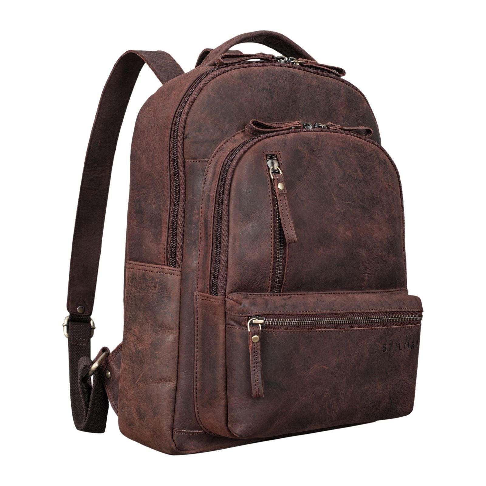 STILORD Notebook-Rucksack "Remy" Business Rucksack Leder Arbeitsrucksack