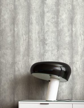 Newroom Vliestapete, Grau Tapete Industrial Beton - Betontapete Used-Look Loft Modern Streifen Putz für Wohnzimmer Schlafzimmer Küche