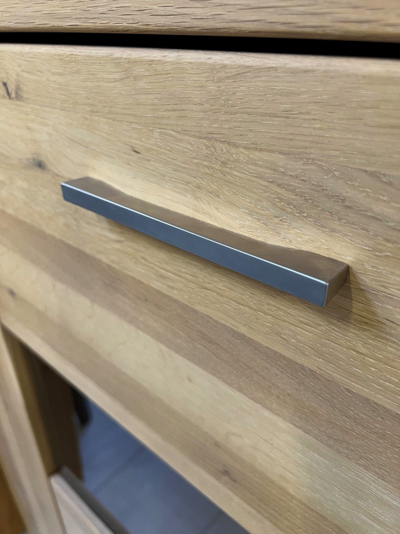 Empinio24 Highboard Santa Fe, Breite 150 cm, Eiche teilmassiv bianco, mit 3 Türen