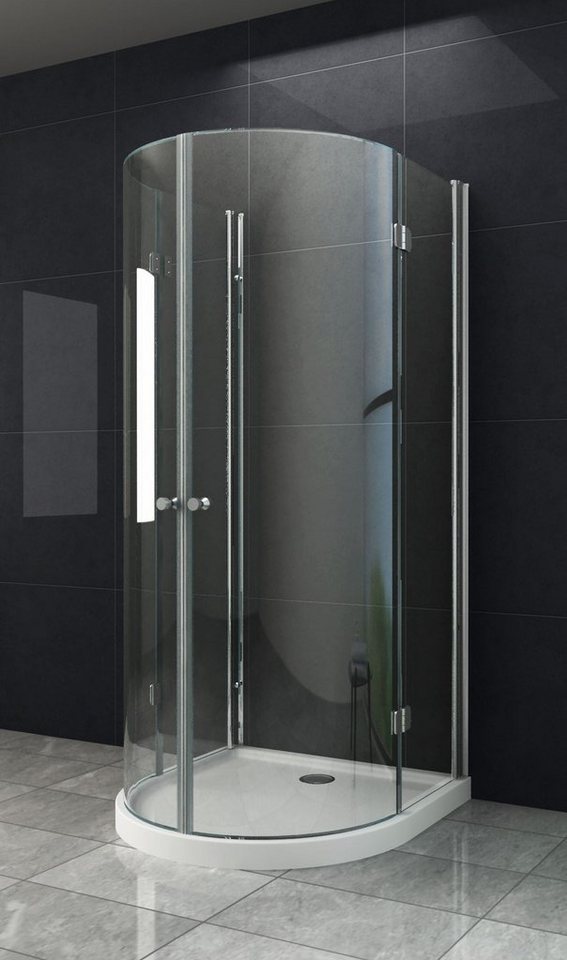 Thumbnail - Home Systeme Runddusche CESAR faltbare U Form Duschkabine Dusche Duschwand Duschabtrennung, BxT: 80x80 cm