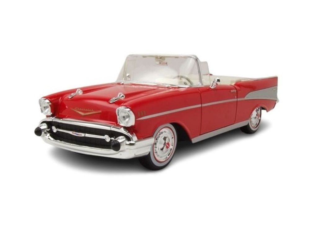 Maisto® Modellauto Chevrolet Bel Air Convertible 1957 rot, Maßstab 1:18
