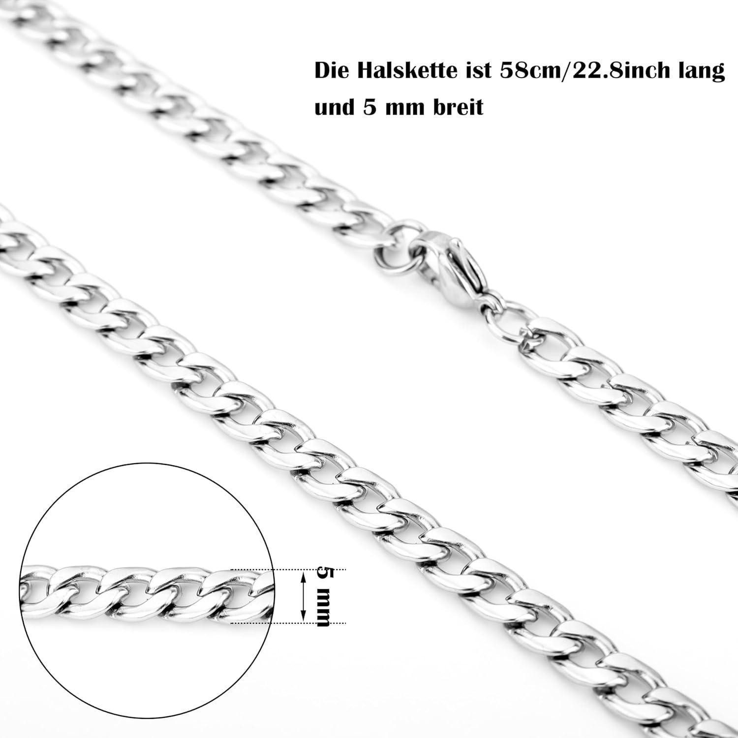 Merclix Lederarmband Set Herren Armband Halskette Set Geschenke Geburtstag Weihnachten Vatertag