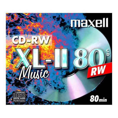Maxell CD-Rohling Audio CD-RW 80 Min/700 MB Maxell XL-II 80 in Jewelbox 10 Stück