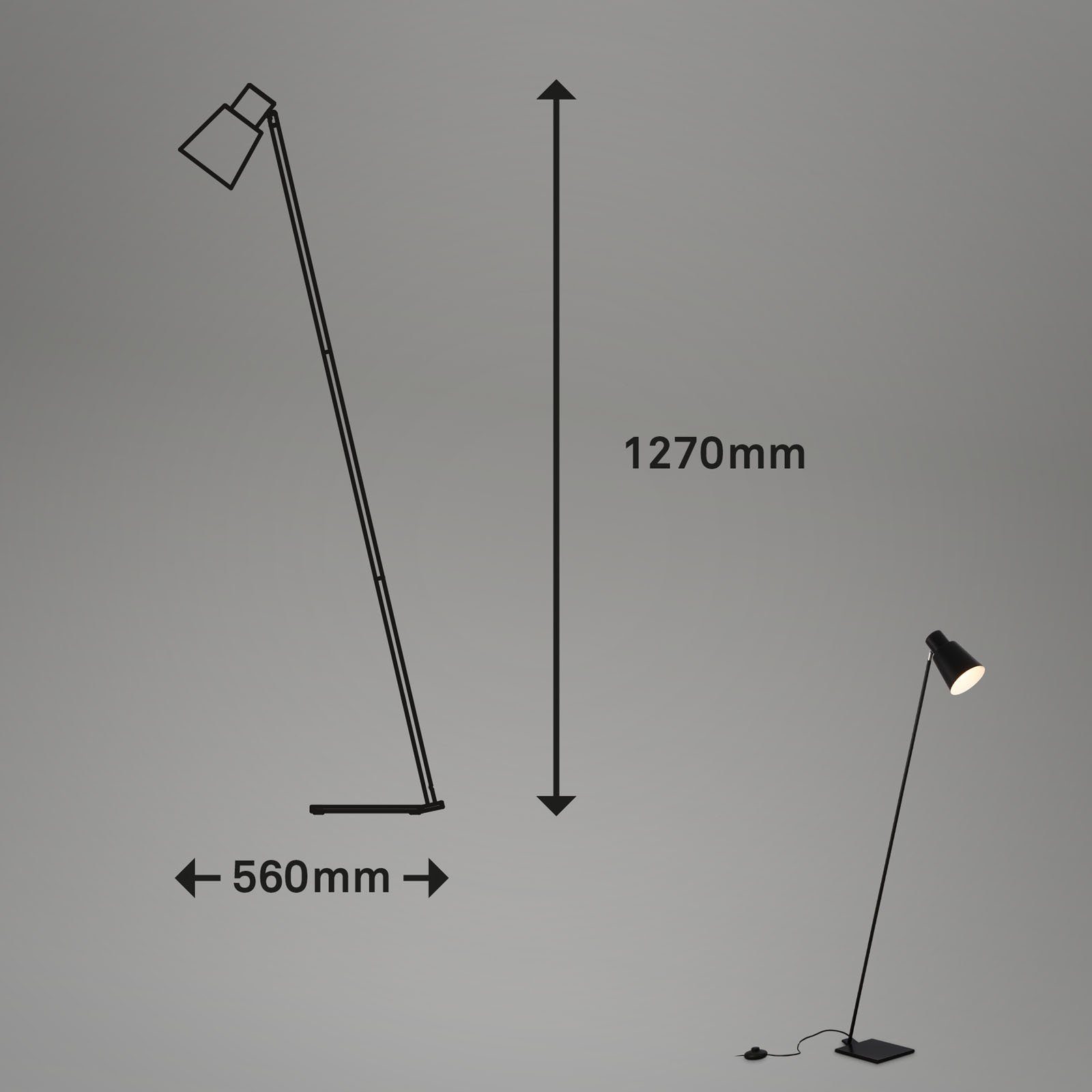 Stehlampe wechselbar LED 1475015, Leuchten Briloner