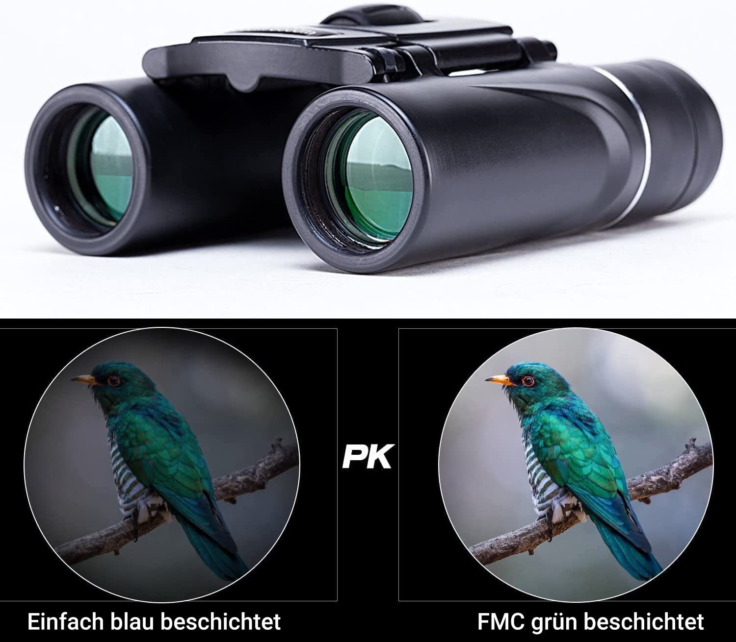 Mini (10x22 Ferngläser Nachtsicht Fernglas Kleines Binoculars Erwachsene Taschenfernglas für JOEAIS Vogelbeobachtung) Reisen Fernglas Kinder Fernglass mit