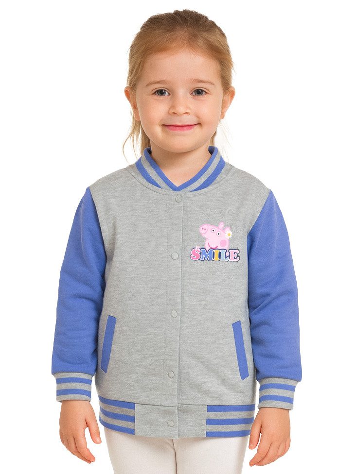 Sweatjacke Peppa Wutz - Peppa & Luzie Locke - Collegejacke, Baseball, Retro