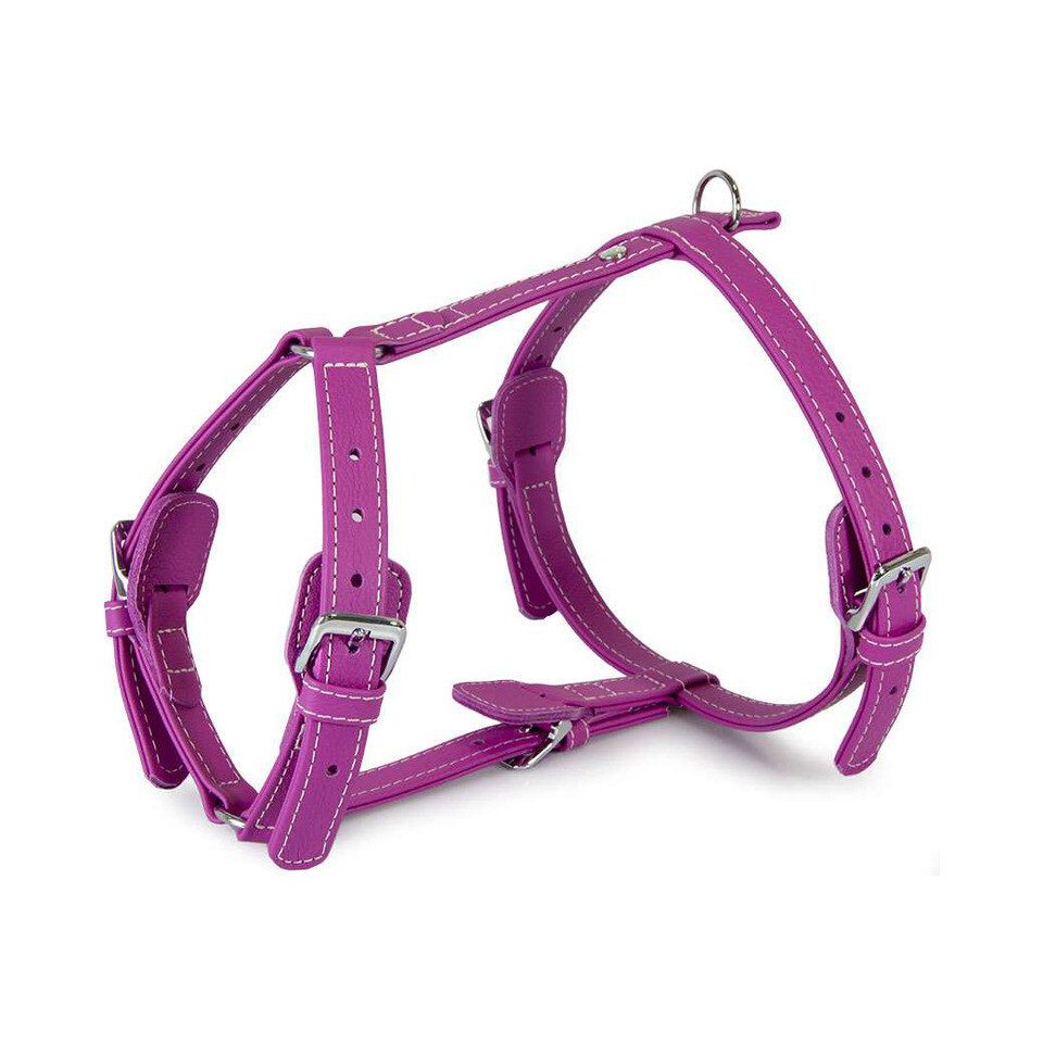 Das Lederband Hunde-Geschirr Geschirr Barcelona Rose-Violet