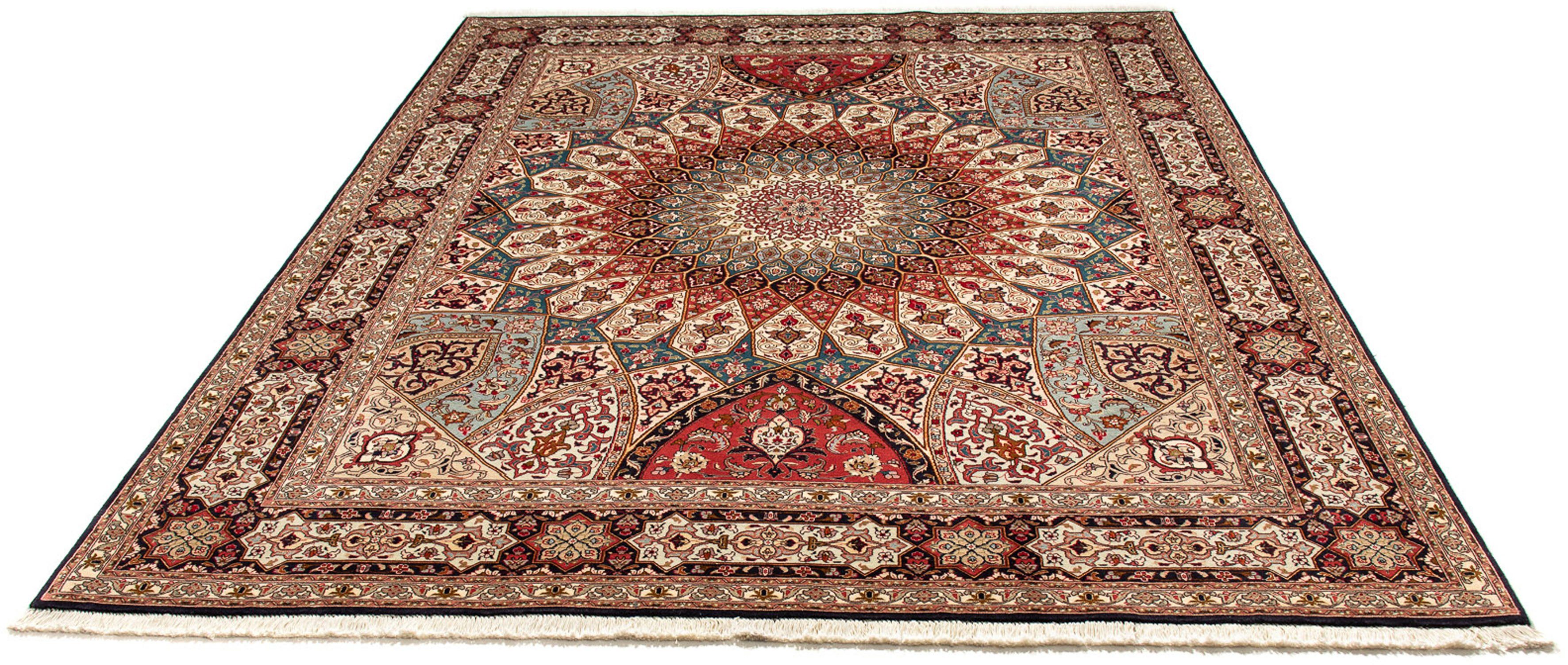 Orientteppich Perser - Täbriz - Royal - 254 x 204 cm - mehrfarbig, morgenland, rechteckig, Höhe: 7 mm, Wohnzimmer, Handgeknüpft, Einzelstück mit Zertifikat