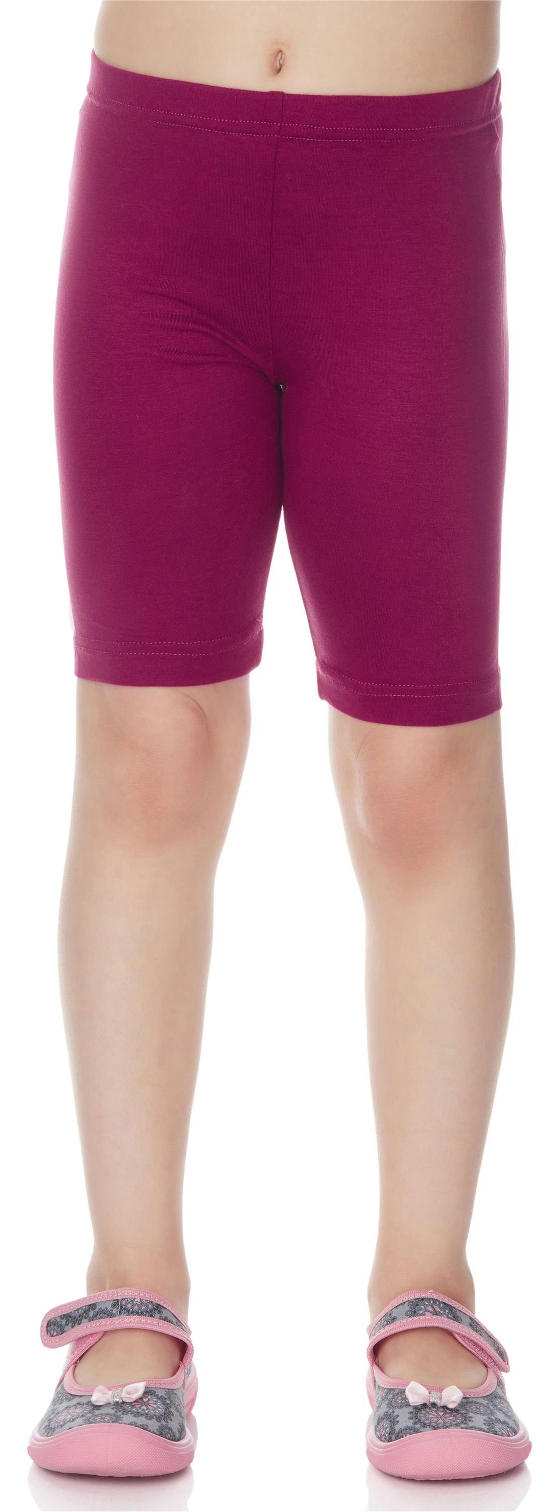 Merry Style Leggings Mädchen Kurze Fuchsie-2 Bund (1-tlg) MS10-132 Leggings elastischer Viskose aus
