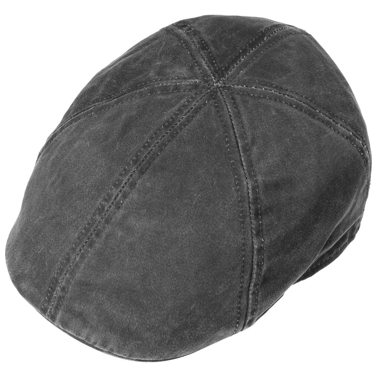 Cap schwarz mit (1-St) Schirm Flat Baumwollcap Stetson