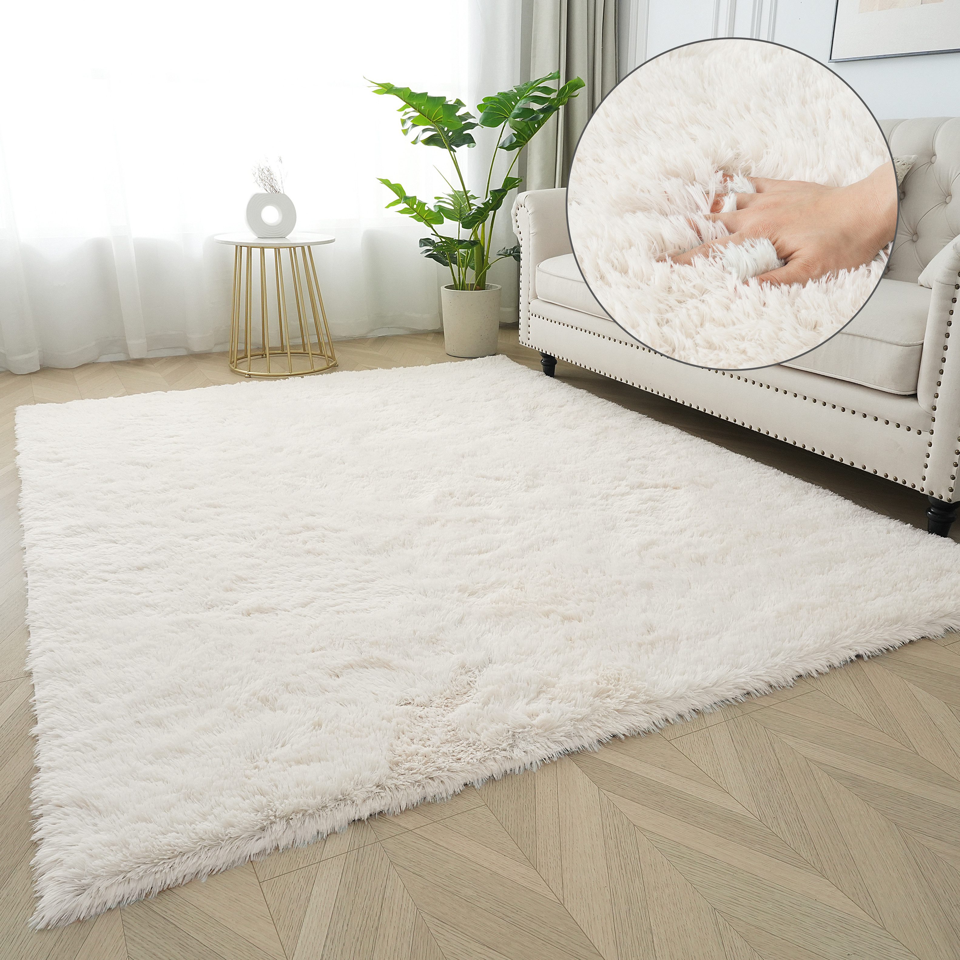 my home Hochflor-Teppich Leava, besonders weich günstig online kaufen