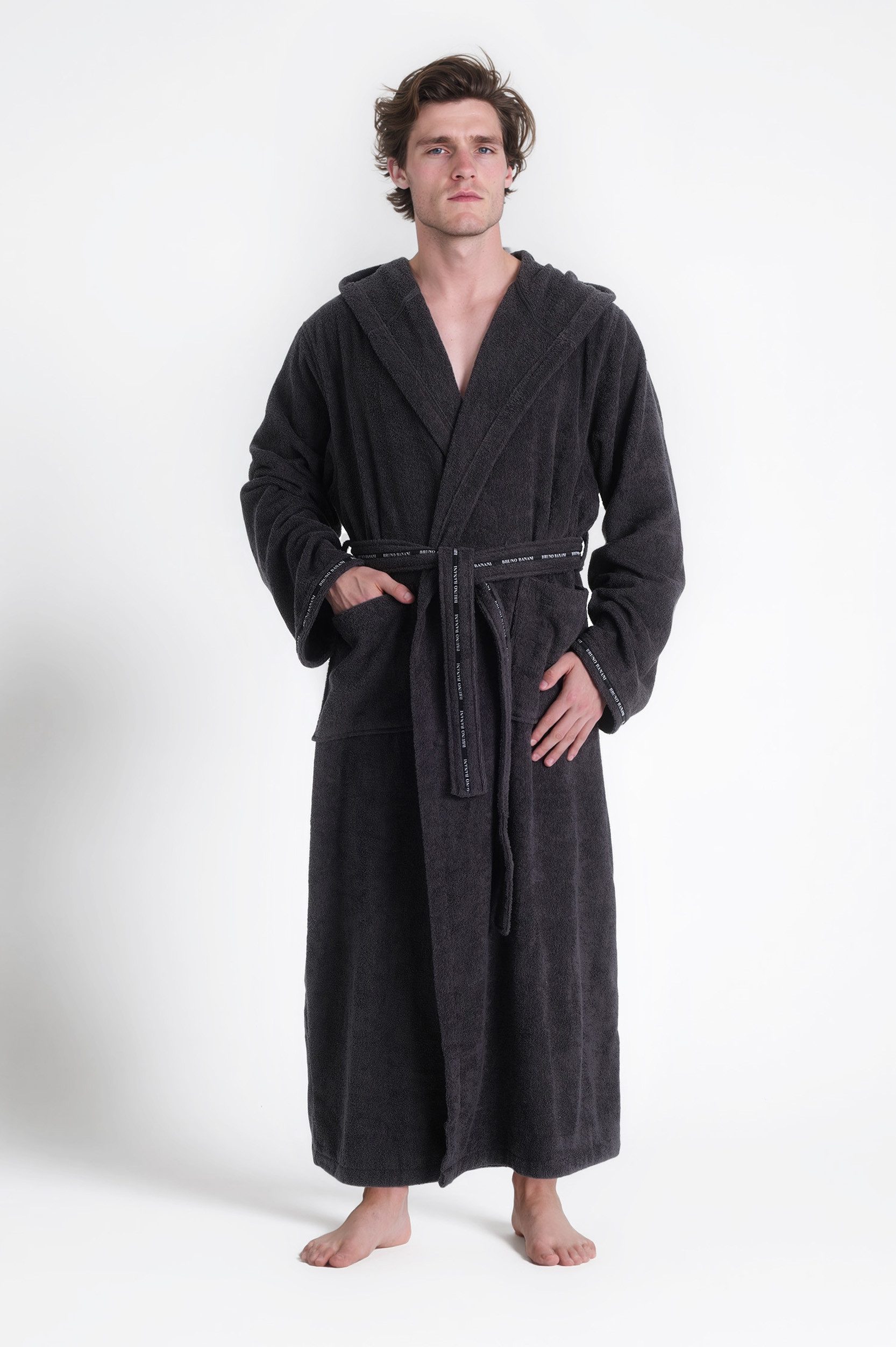 Bruno Banani Herrenbademantel Danny, Normallänge & Überlänge, auch in extra günstig online kaufen