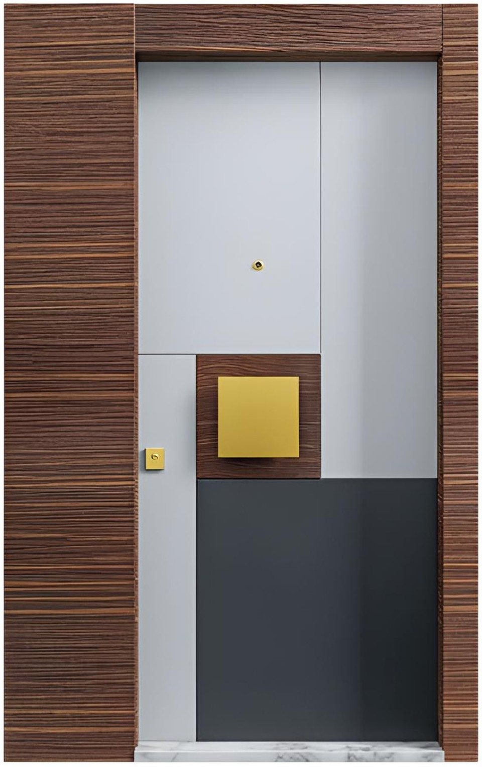 Xlmoebel Haustür Designer Haustür Bex - 38, zweifarbig, Aluminium/Kunststoff, RC2 (Haustür, 1-St), Made in Europa