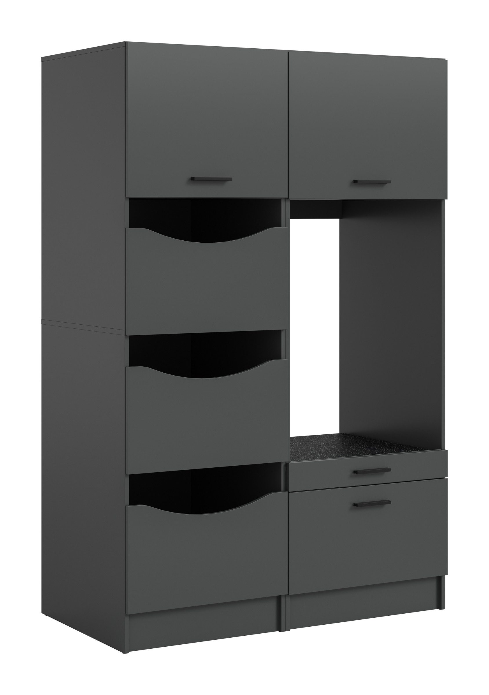 freiraum Waschmaschinenumbauschrank Free in Anthrazit - 126x195x68cm (BxHxT)