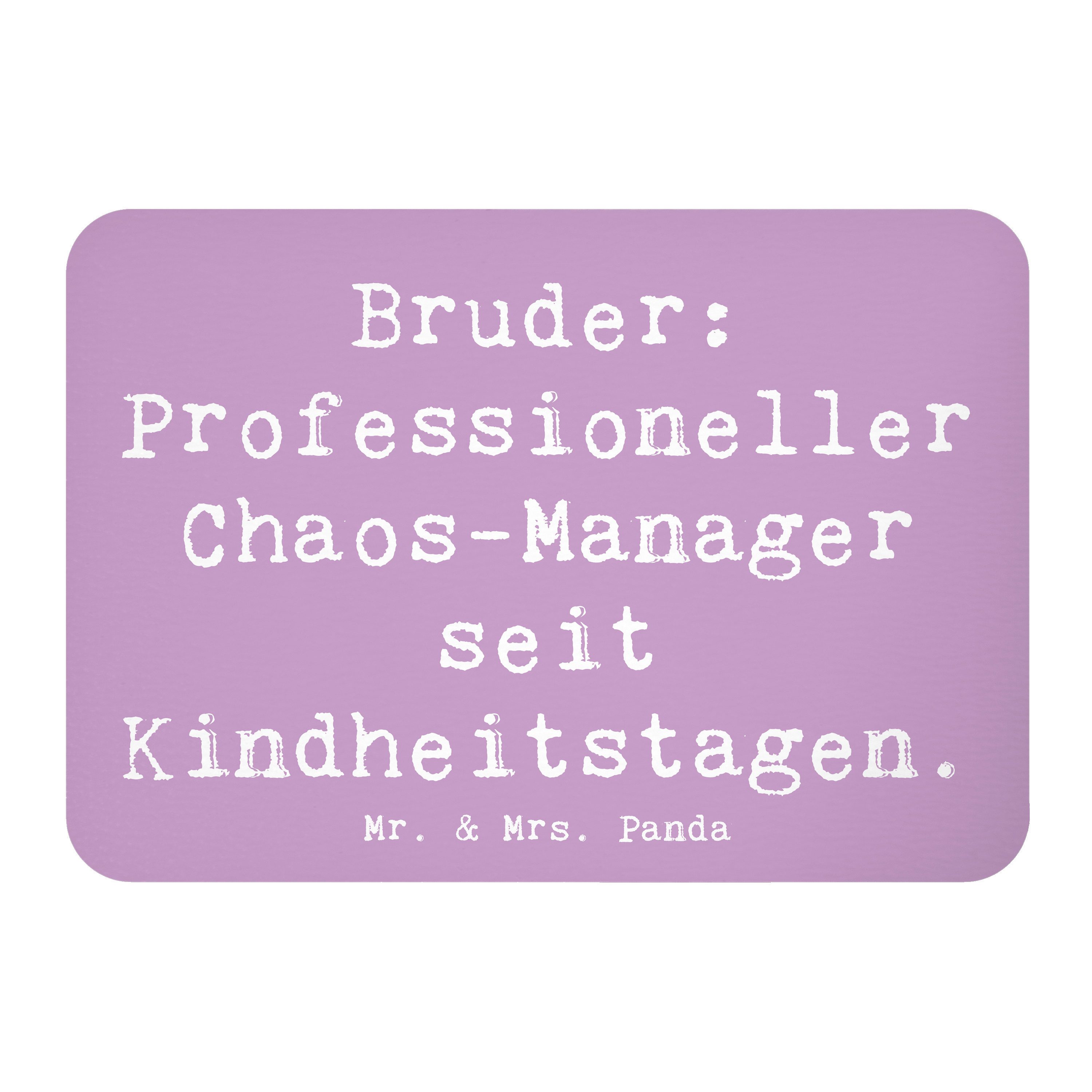 Mr. & Mrs. Panda Magnet Spruch Bruder Chaos-Manager, magnet, Lavendeltraum, magnet, Lächeln, (Packung, Bruder Familie Verwandte), Handarbeit einkaufszettelmagnet bildmagnet