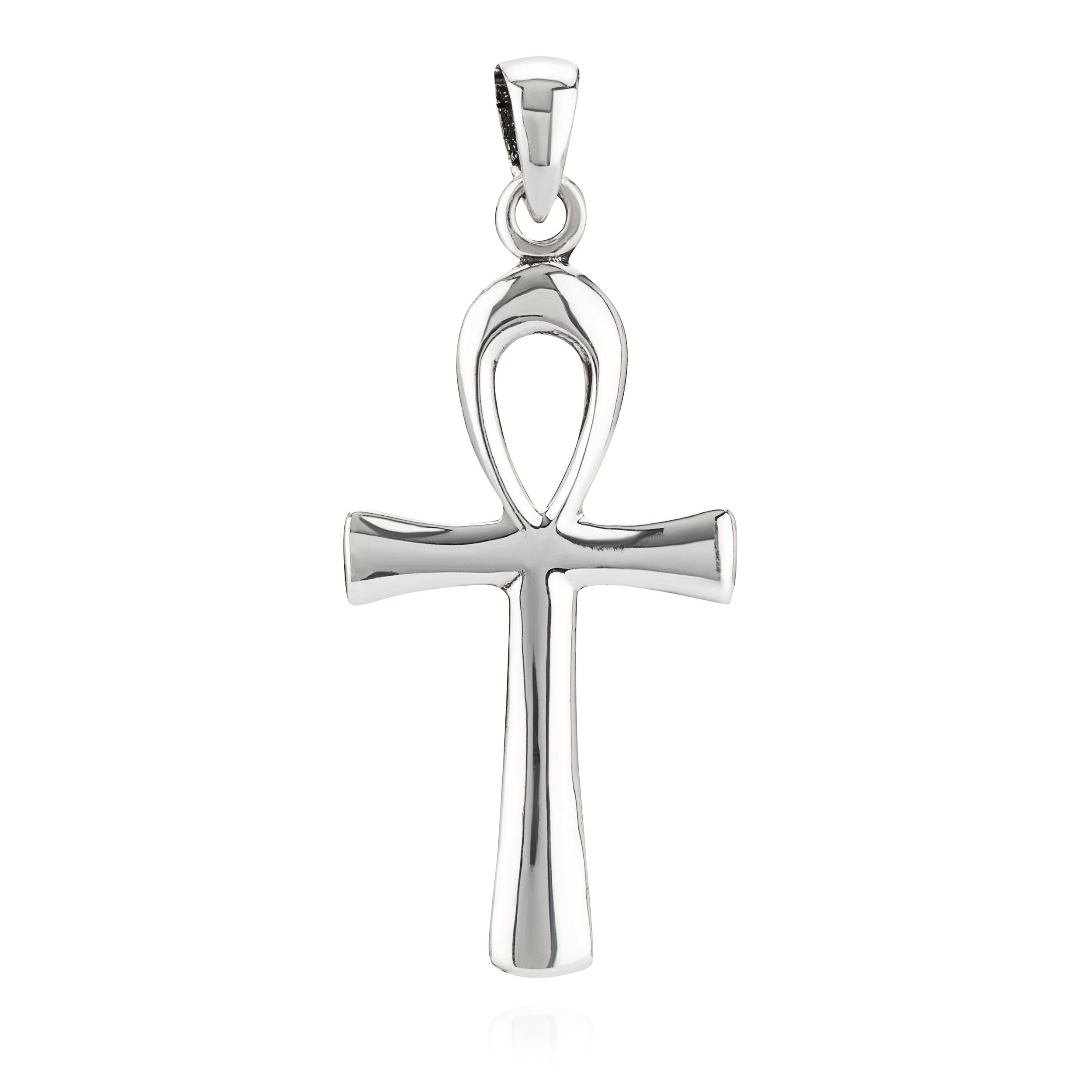 Kettenanhänger Kettenanhänger Ankh gewölbt 925 Silber 32x15mm ägy