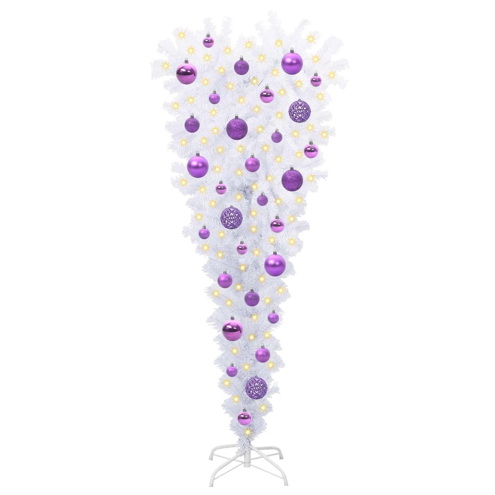 vidaXL Künstlicher Weihnachtsbaum Künstlicher Weihnachtsbaum Weiß 120 cm PVC und Stahl
