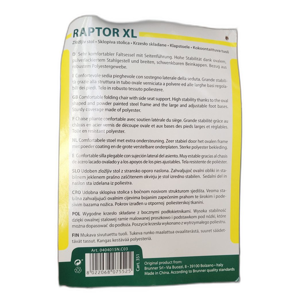 BRUNNER Faltstuhl 2 x Faltsessel RAPTOR günstig online kaufen