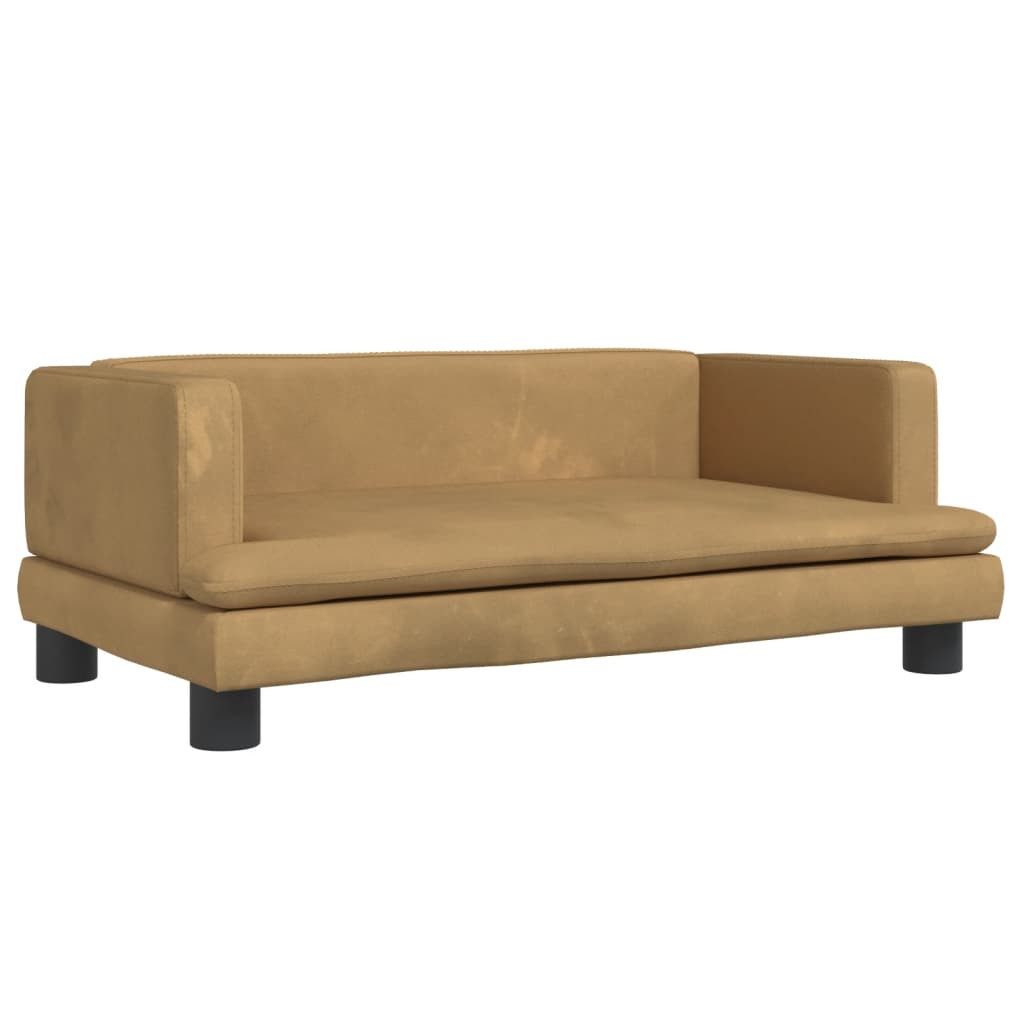 vidaXL Tierbett, Hundebett Braun 80x45x30 cm Samt