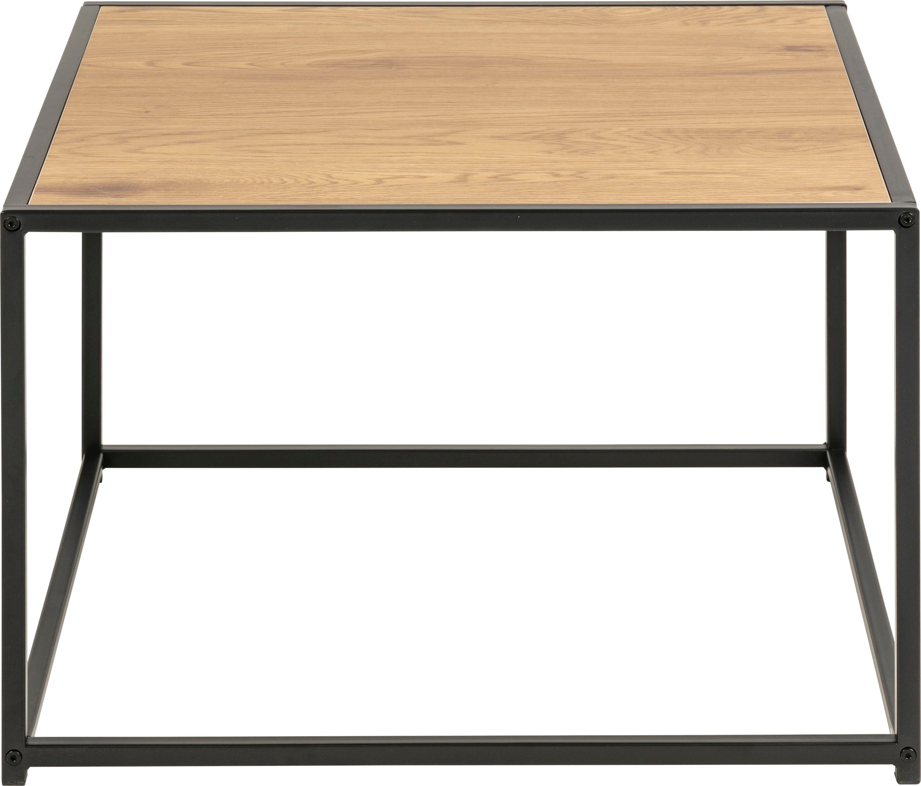 ACTONA GROUP Couchtisch, Metallgestell im modernen Industrie-Look, quadratisch, Breite 60 cm