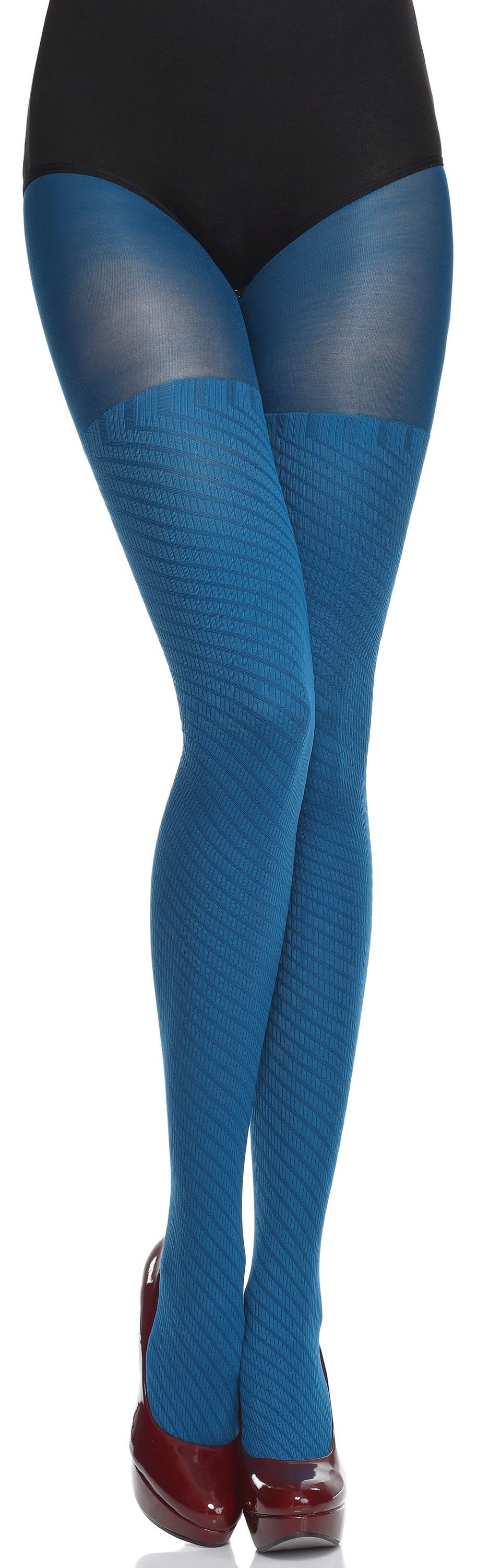 St) 60 Tida Dunkeltürkis Style 60 Damen DEN (1 Merry Strumpfhose Strumpfhose DEN