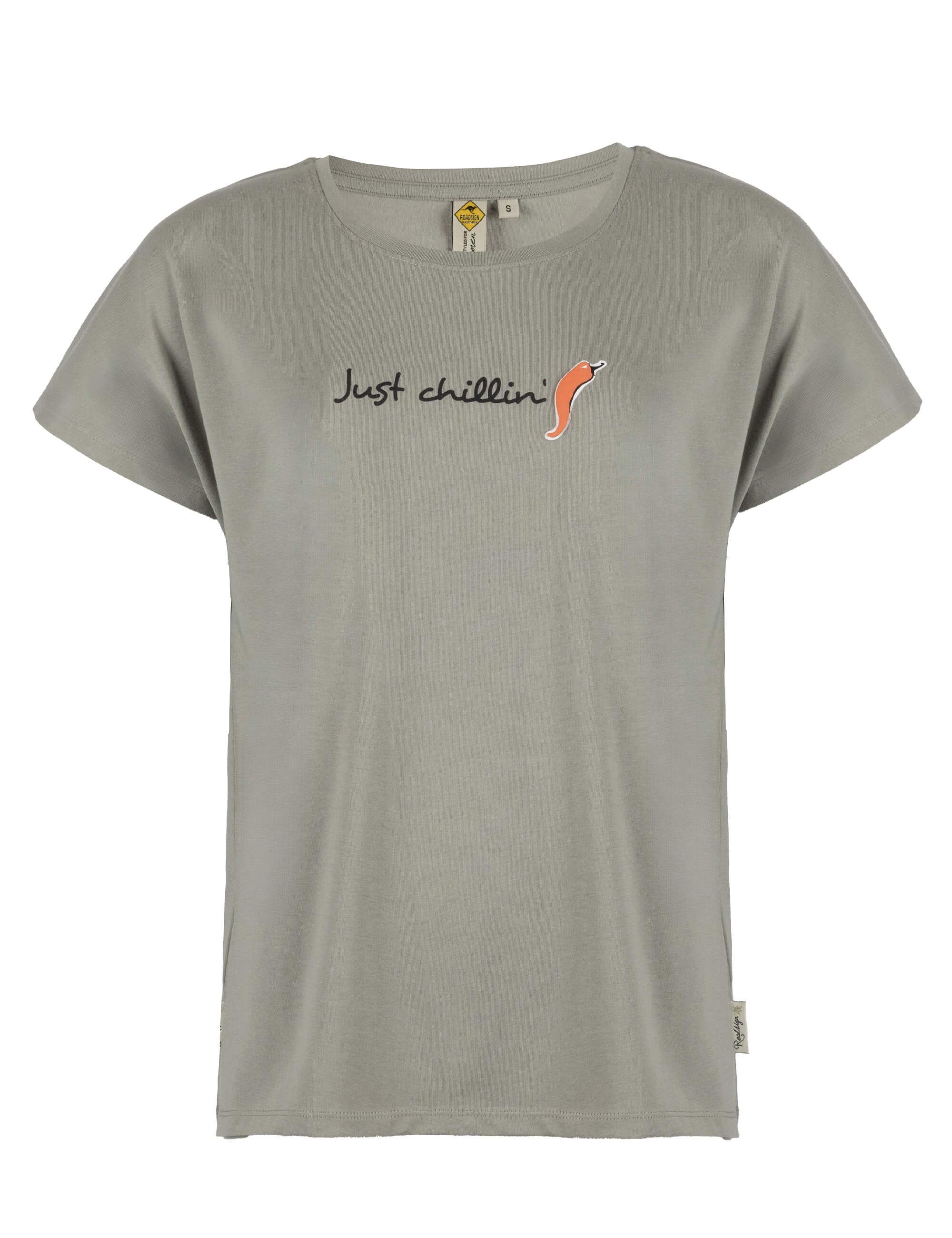 ROADSIGN australia T-Shirt Just Chillin (1, 1-tlg., 1) mit Schriftzug, entspannter Schnitt, ideal für Freizeit und Homewear