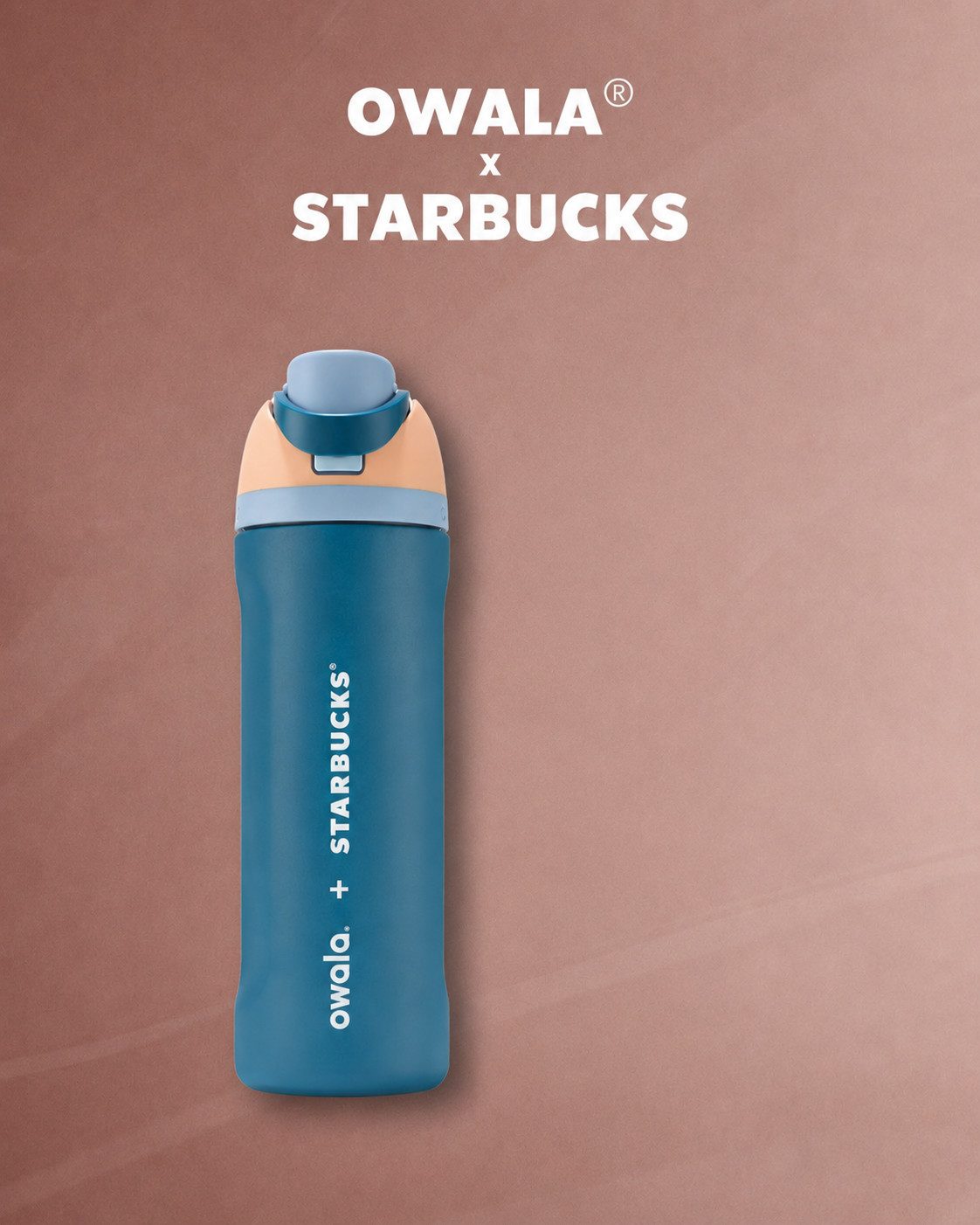 Starbucks Frühstücks-Geschirrset Limited Edition:Starbucks+Owala FreeSip Isolierflasche 710ml darkblue