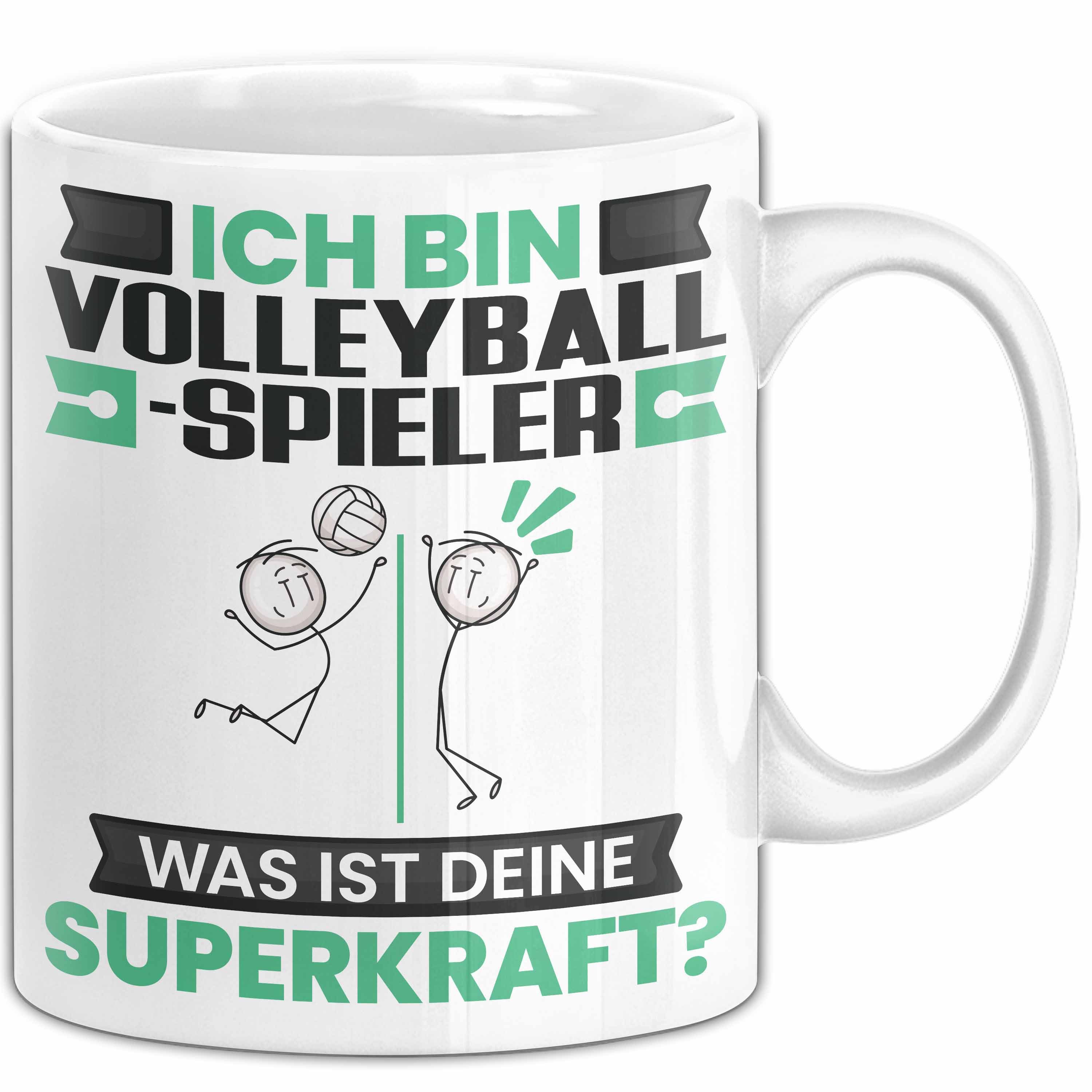 Trendation Tasse Volleyballspieler Tasse Geschenk für Volleyballspieler Geburtstag Lust, Keramik