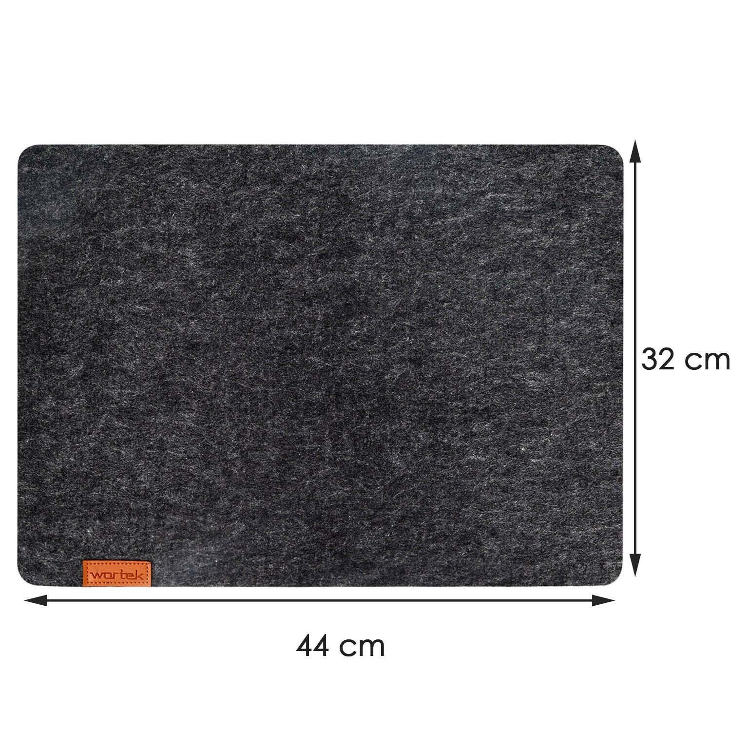 wortek Tischläufer Filz Tischset + Untersetzer Katze (Set 4 + 8-tlg), waschbar