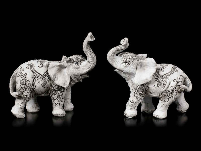 Figuren Shop GmbH Tierfigur Elefanten Figuren - Henna Harmony - 2er Set - Willow Hall - Tierdeko