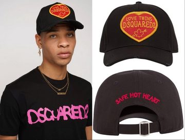 Dsquared2 Baseball Cap DSQUARED2 Icon Love Twins Heart Patch Cap Baseballcap Kappe Basebalkap