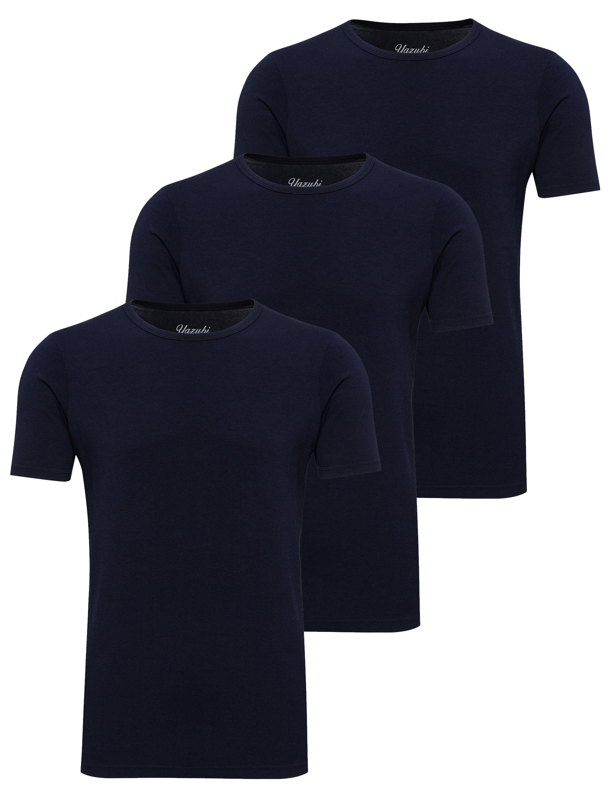 Yazubi T-Shirt 3-Pack Mythic Basic T-Shirt Crew Neck (Set) modernes Rundhalsshirt Blua dark sapphire (194020)