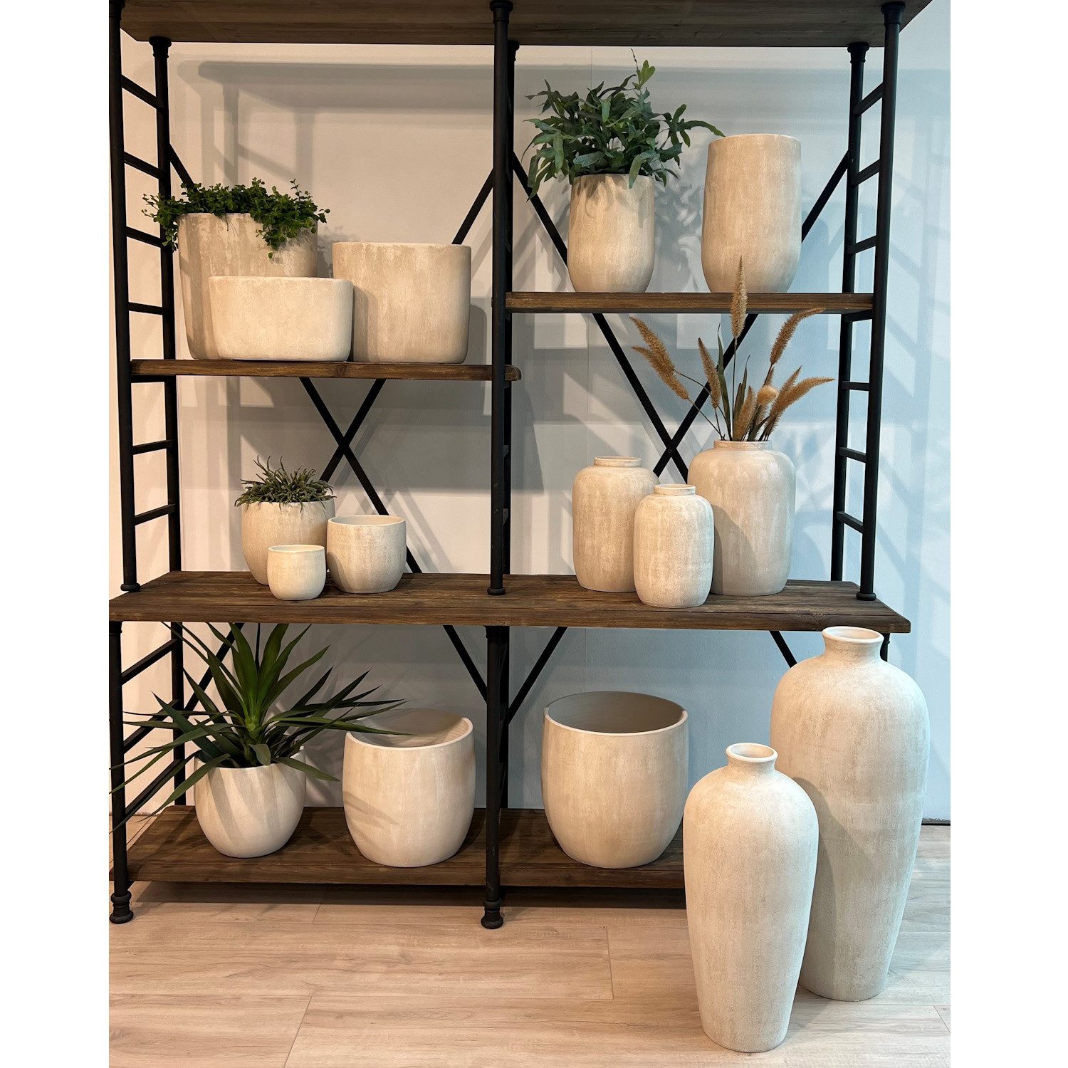 CreaFlor Home Bodenvase Grau, Durchmesser 20 günstig online kaufen