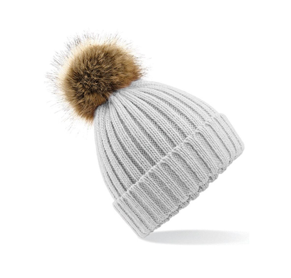 Beechfield® Beanie Beechfield Infant Faux Fur Pom Pom Chunky Beanie günstig online kaufen