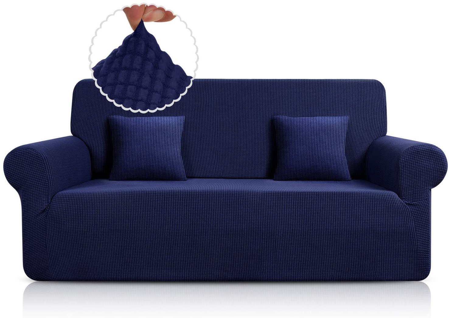 Sofabezug Super Stretch Couchbezug Universal Jormftte Sofabezug für Dunkelblau Sofahusse, 1 Stück