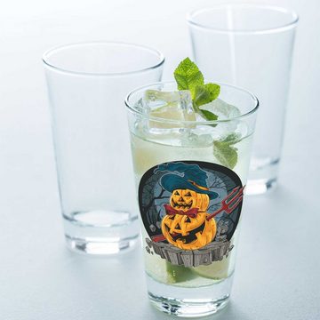 GRAVURZEILE Glas Wasserglas mit UV-Druck - Pumpkin Design, Glas