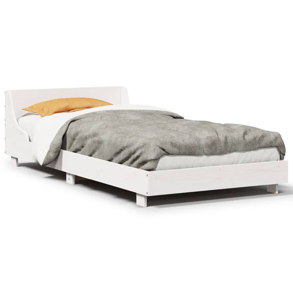 vidaXL Bett Massivholzbett ohne Matratze Weiß günstig online kaufen